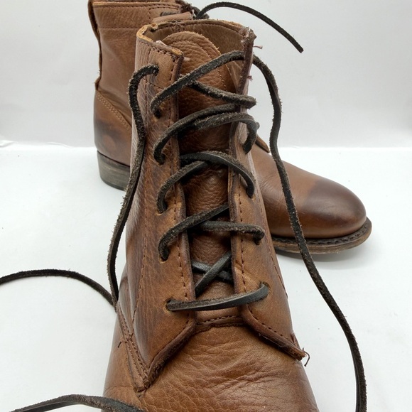 Vintage Shoe Company Lilly Leather High Top Boots Style VS2302 in brown Size 7 - Picture 5 of 11